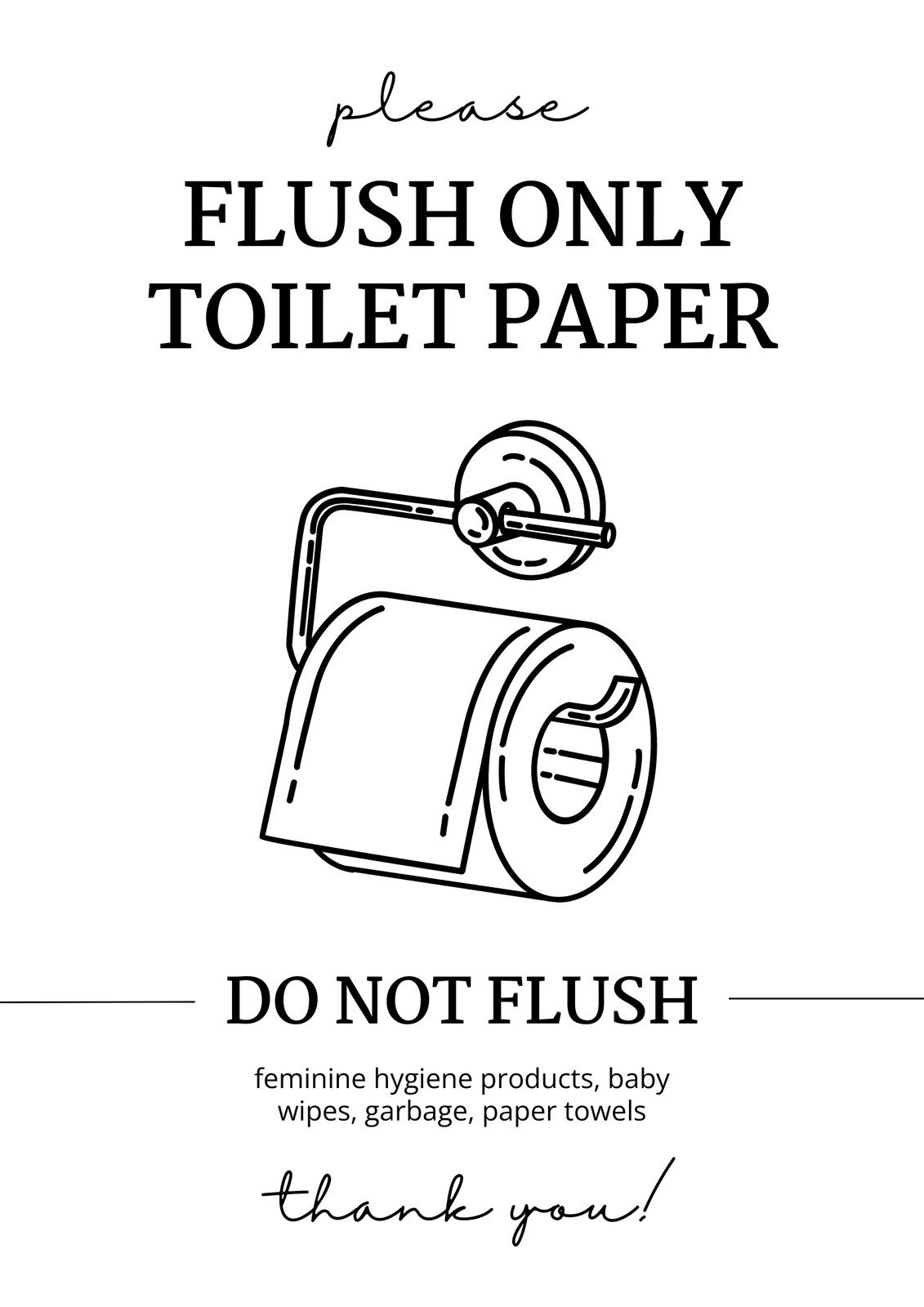 Free And Printable Bathroom Poster Templates | Canva throughout Do Not Throw Paper In The Toilet Signs Free Printable