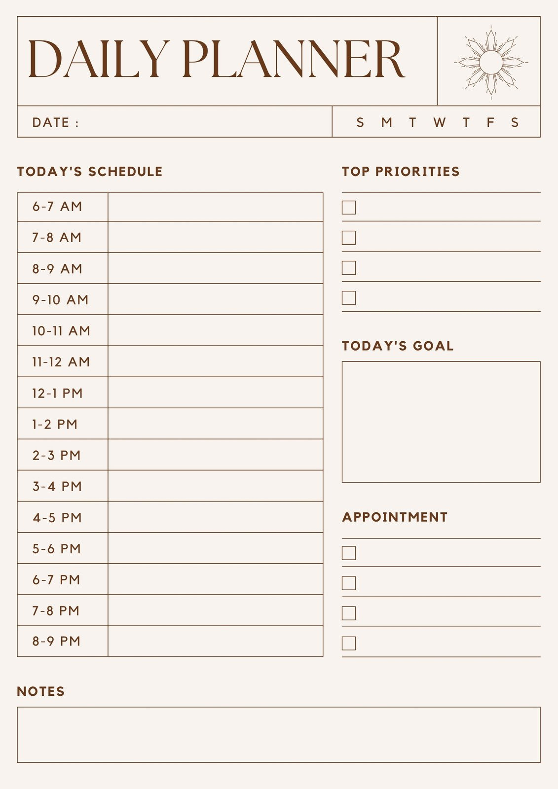 Free Daily Planner Templates To Customize | Canva with regard to Day Planner Template Free Printable