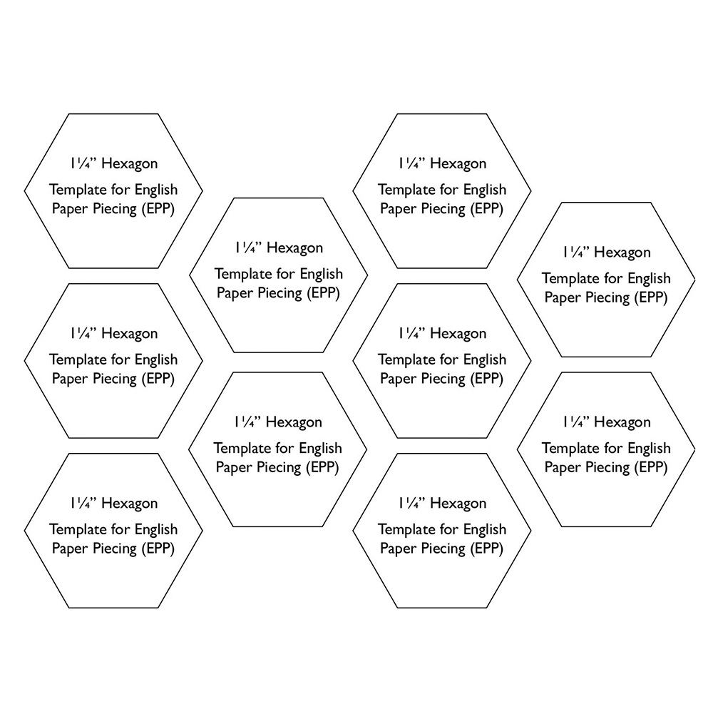 Free Hexagon Template | 1¼″ Epp Paper Piecing Templates pertaining to Full Page Free Printable Hexagon Template For Quilting