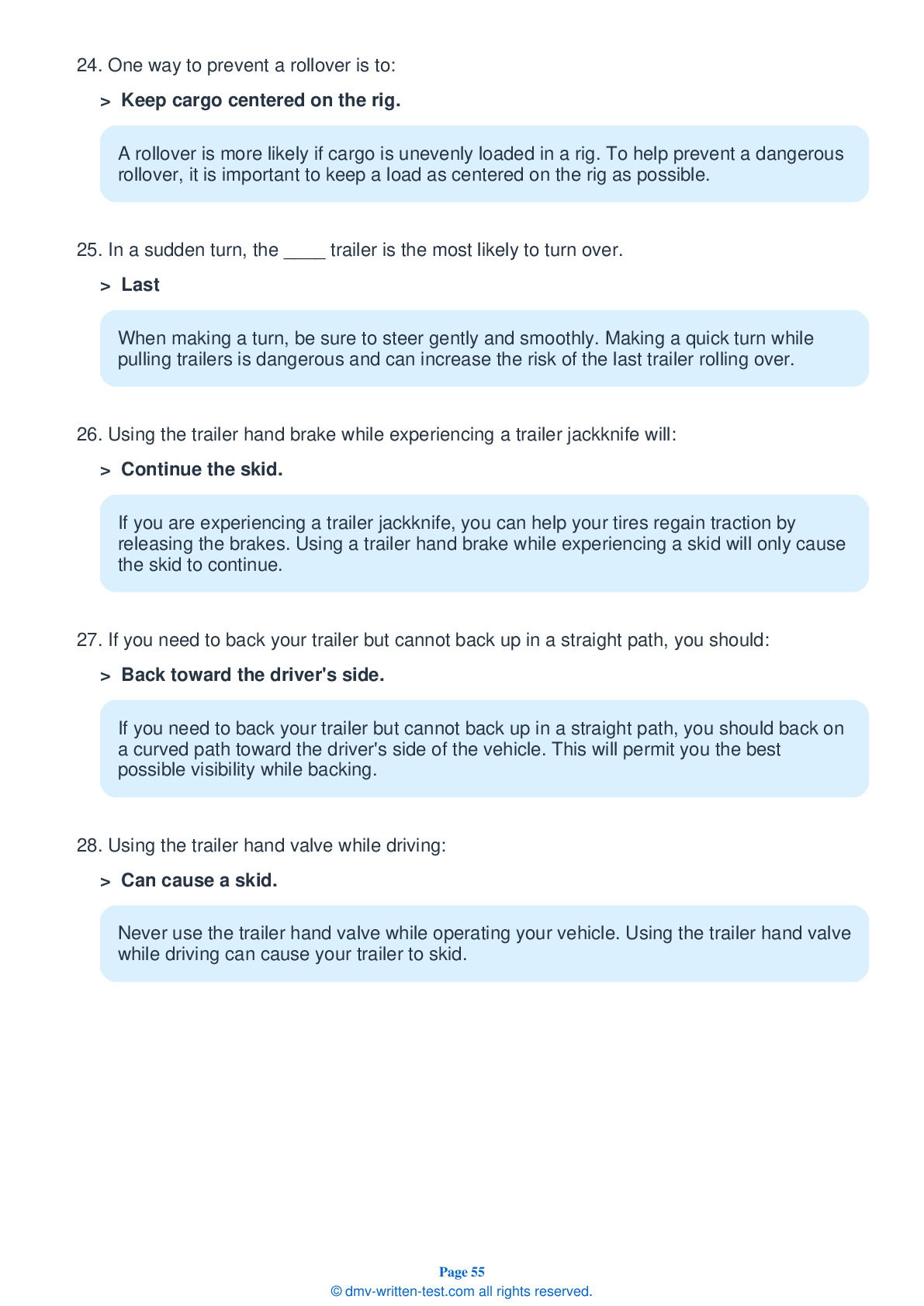 Free Illinois Knowledge Test Class B - Real 2025 Cdl Questions! for Free Cdl Test Questions and Answers Printable