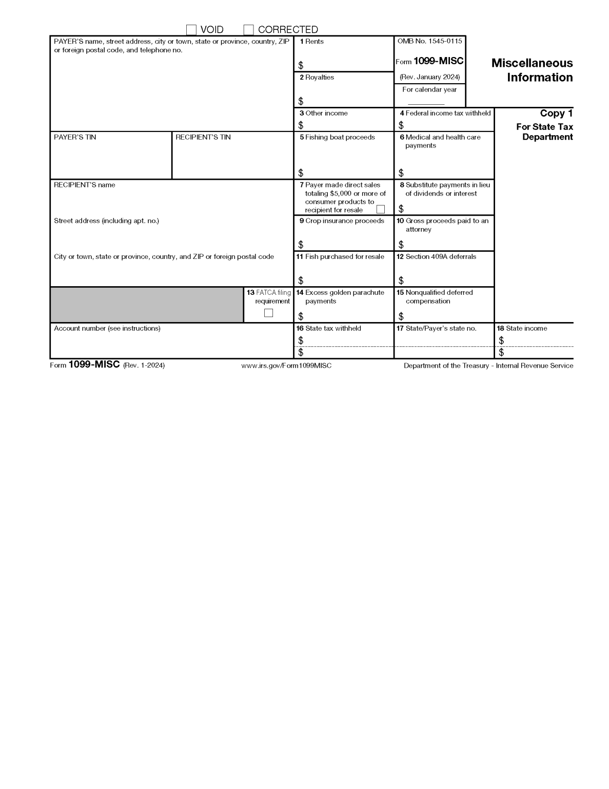Free Irs 1099 Form - Pdf – Eforms with regard to Printable 1099 Form For Employees
