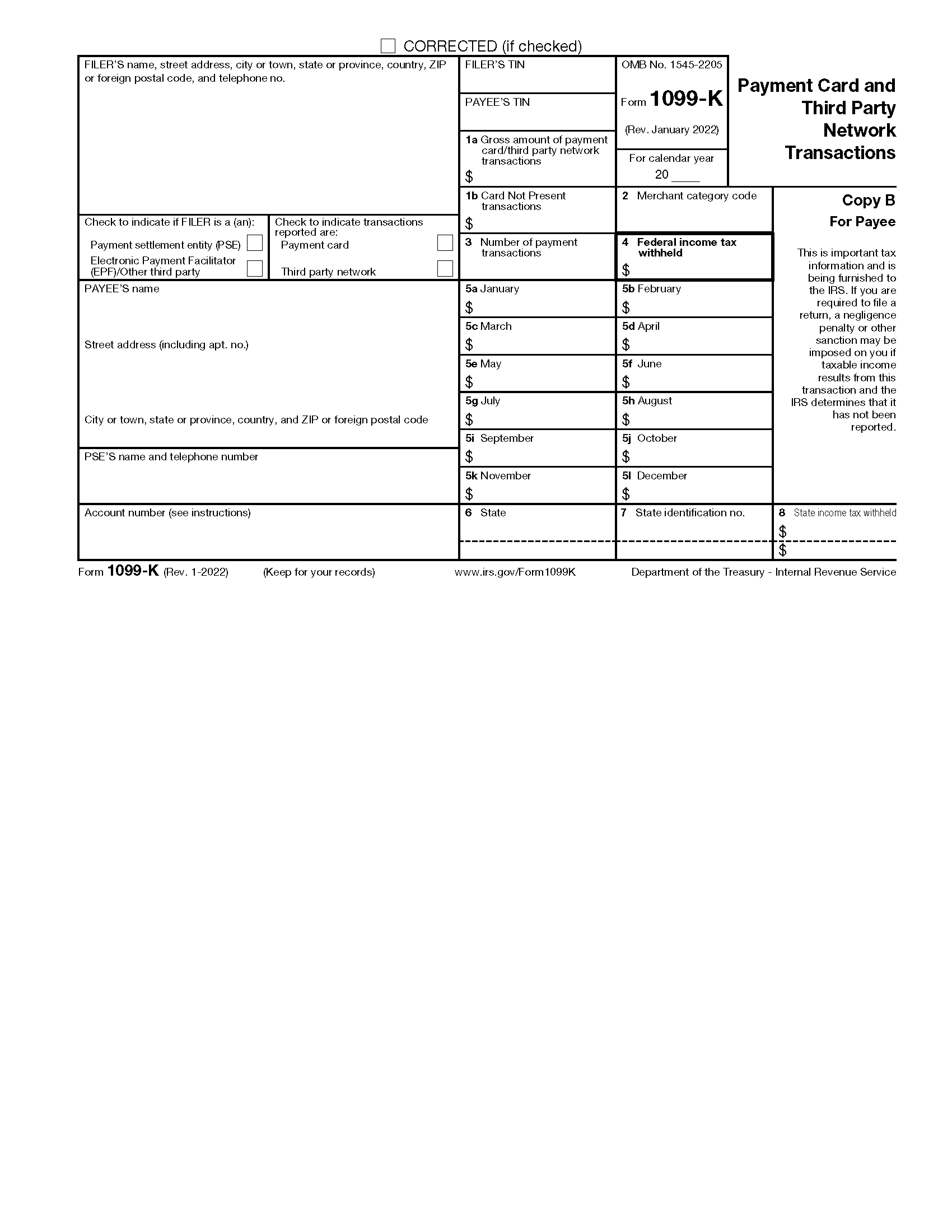 Free Irs 1099 Form - Pdf – Eforms within Printable 1099 Form For Contractors