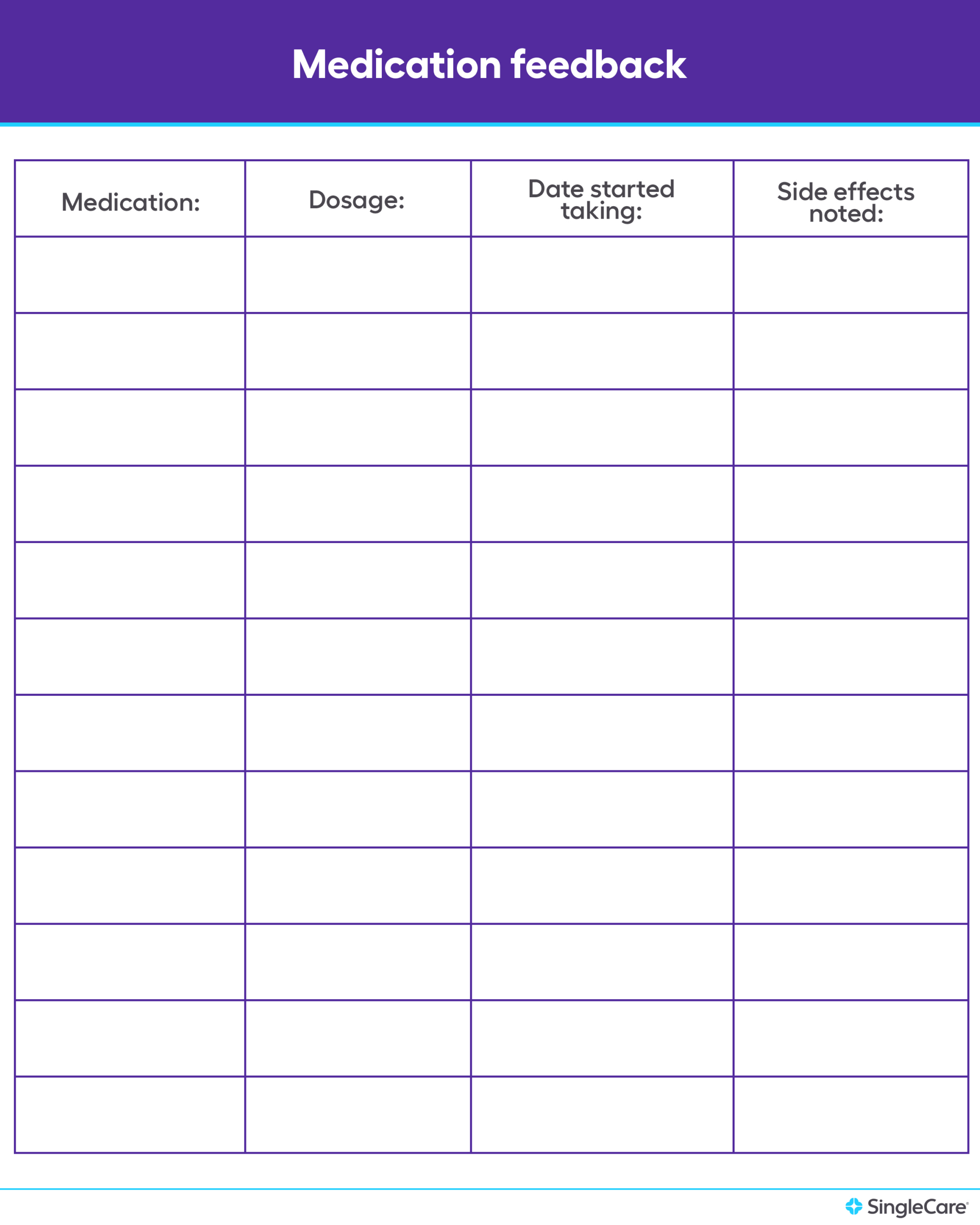 Free Medication List Templates For Patients And Caregivers pertaining to Daily Printable Medication Chart