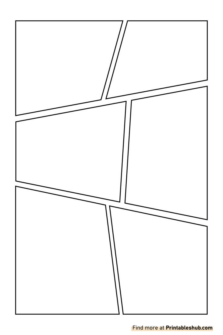 Free Printable Blank Comic Strips/Pages Template Pdf for Blank Comic Book Pages Free Printable