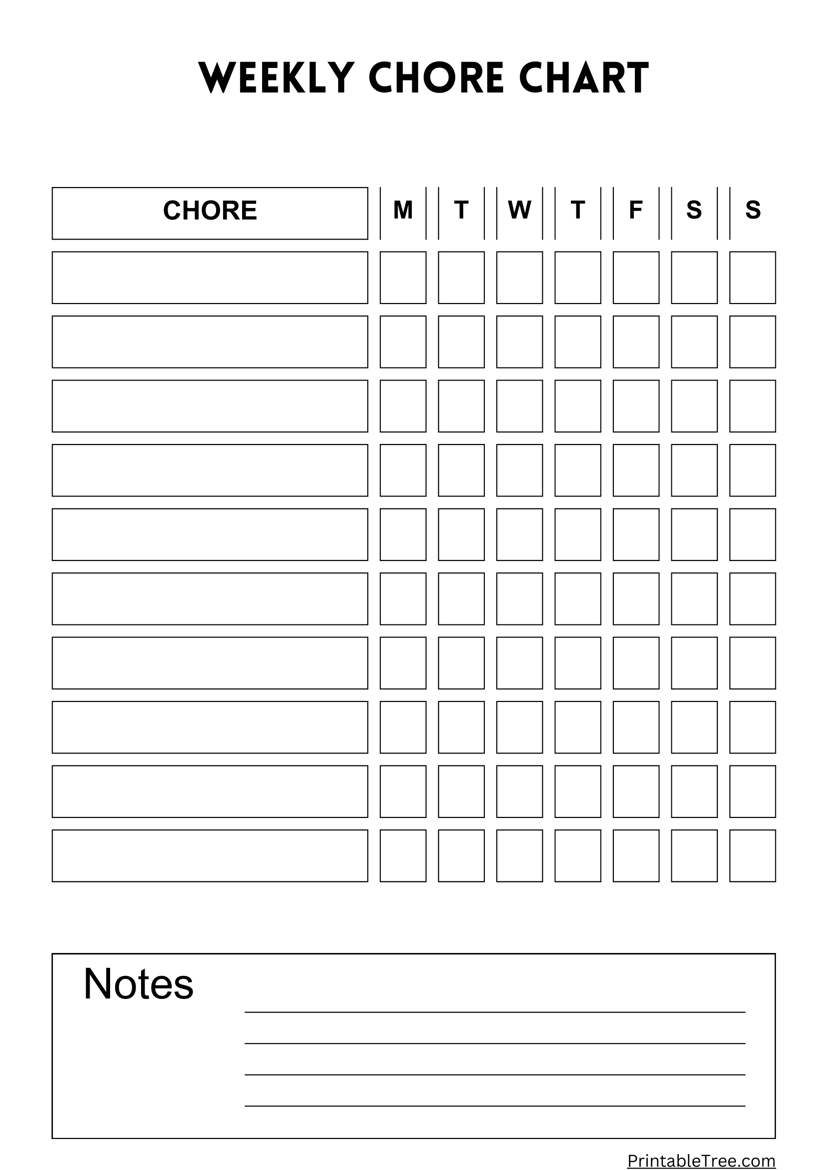 Free Printable Chore Chart Pdf Template For Kids pertaining to Free Printable Chore Chart For Kids