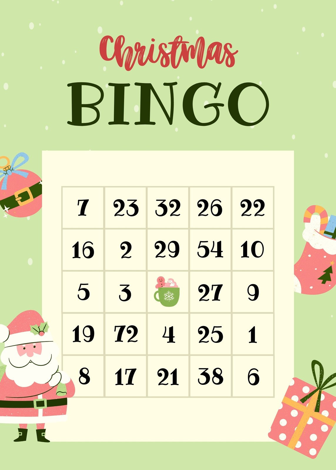 Free Printable Christmas Bingo Card Templates | Canva with regard to Free Printable Christmas Bingo Cards