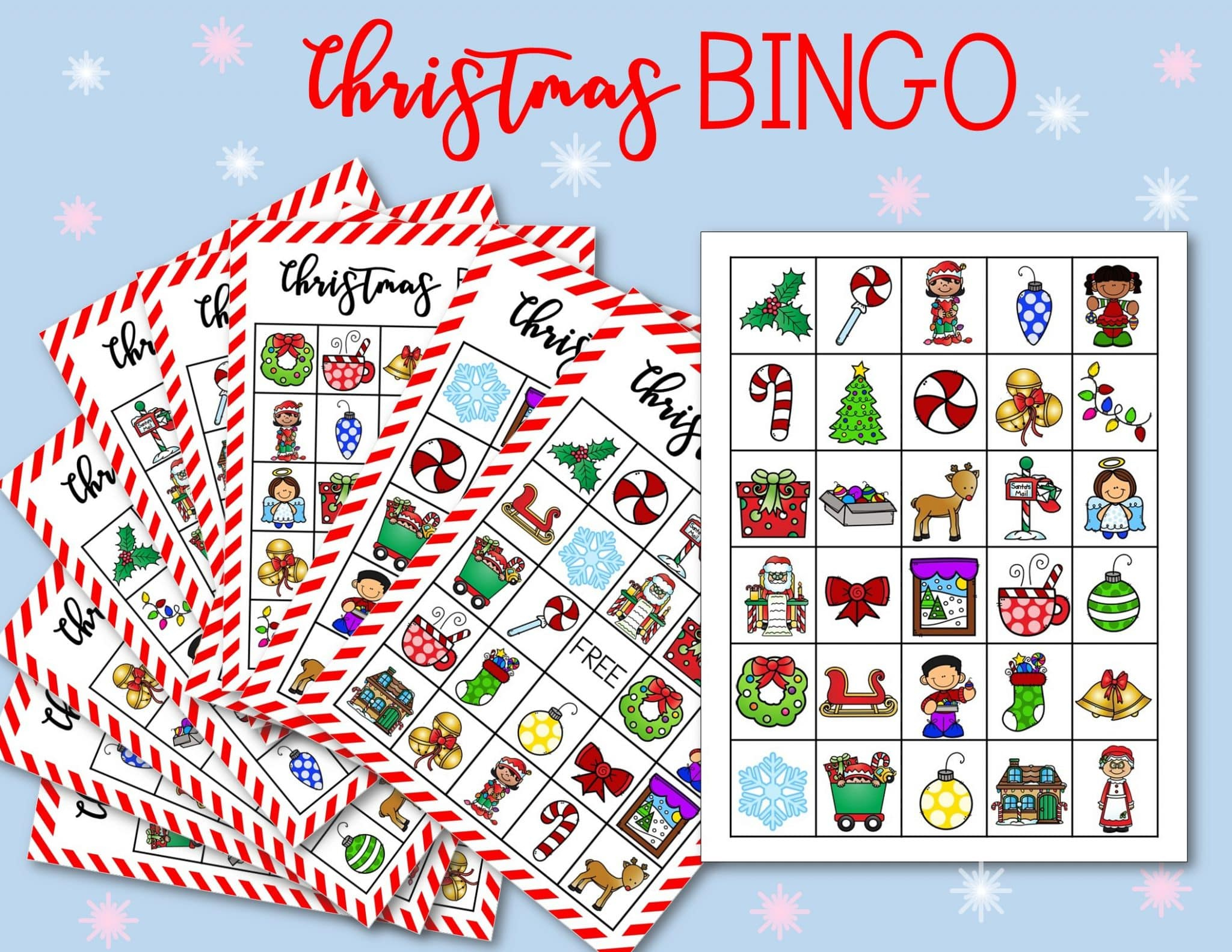 Free Printable Christmas Bingo Cards For Kids & Classrooms - Happy within Free Printable Christmas Bingo Cards