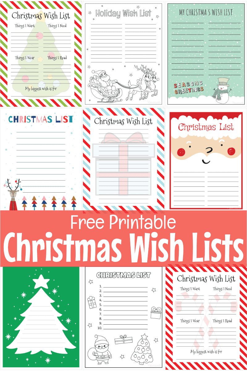 Free Printable Christmas Wish List Templates with regard to Christmas List Template Printable Free