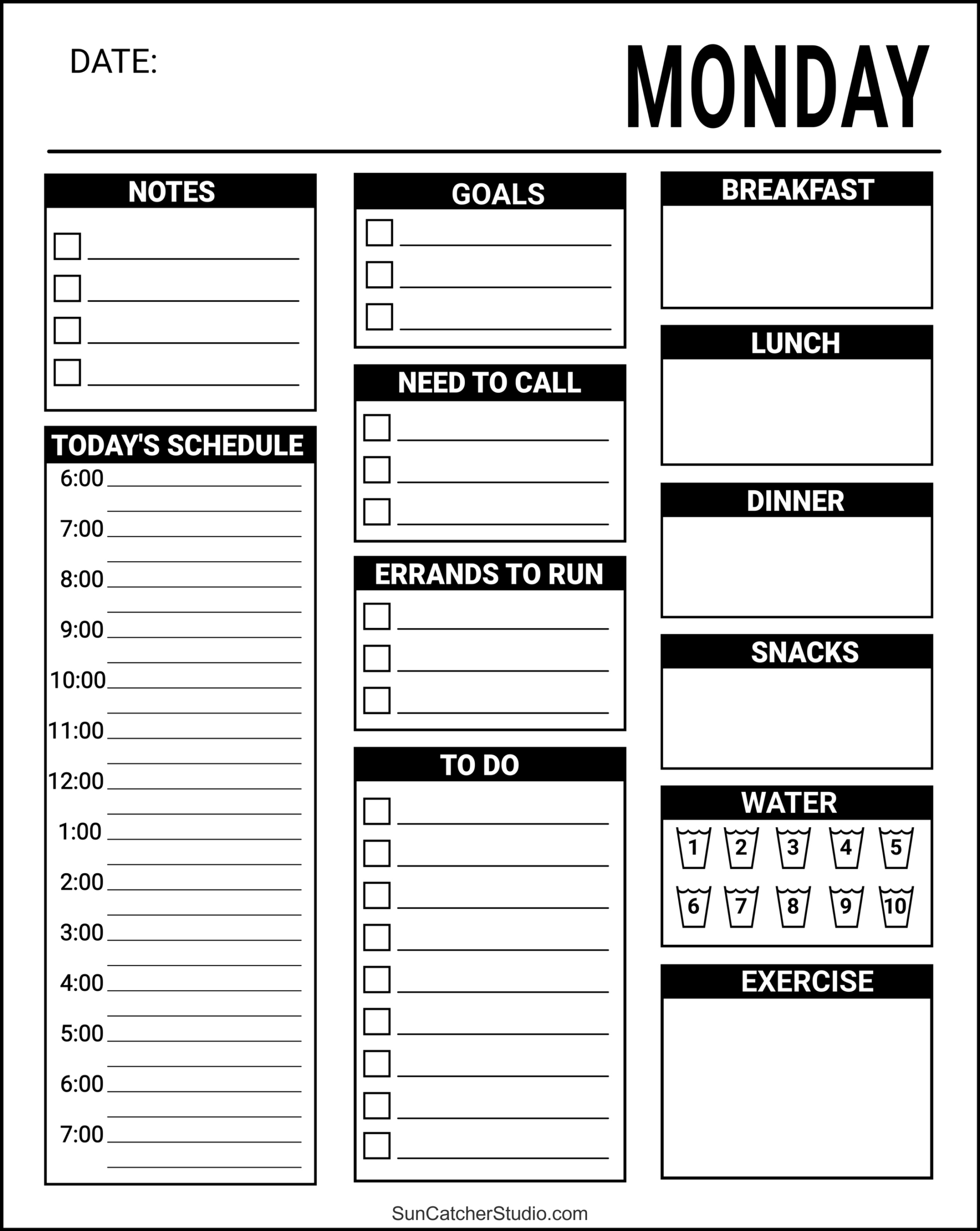 Free Printable Daily Planner Templates Pdf Format – Free with regard to Day Planner Template Free Printable