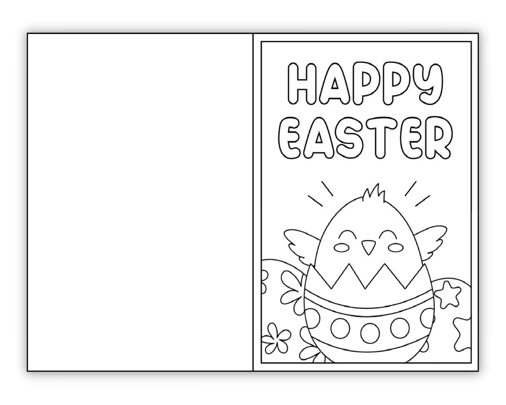 Free Printable Easter Cards To Color (Perfect For Kids!) - The inside Free Printable Easter Cards To Print