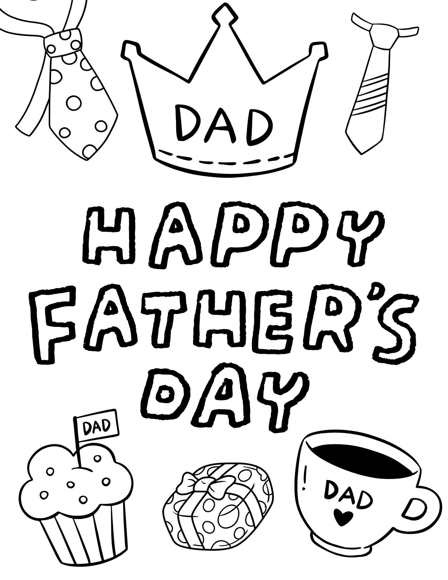 Free Printable Fathers Day Coloring Pages To Celebrate Dad with Father's Day Printable Free