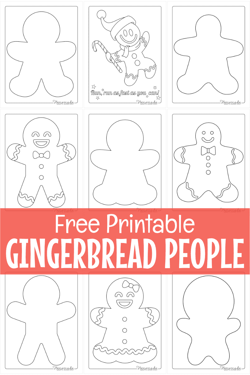 Free Printable Gingerbread Man Templates & Coloring Pages for Free Printable Gingerbread Man Template