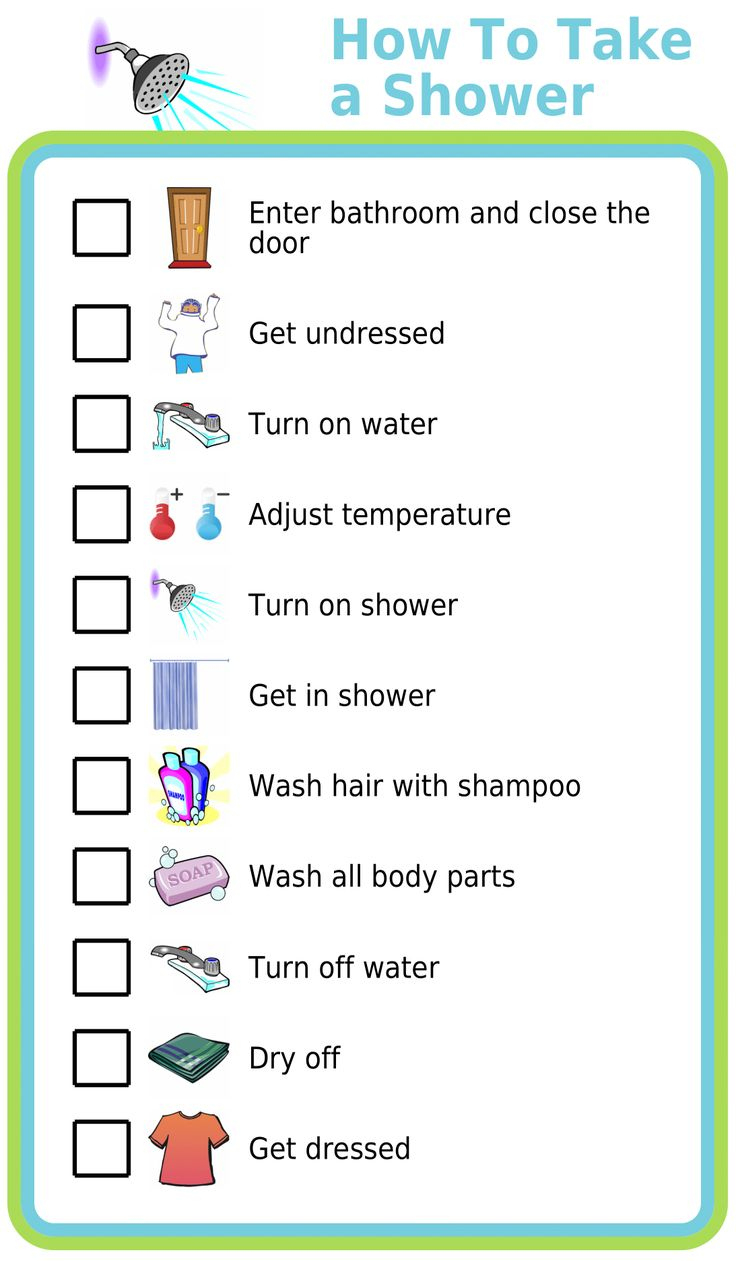 Free Printable: How To Take A Shower With Pictures For Kids with regard to Free Printable Shower Visual Schedule