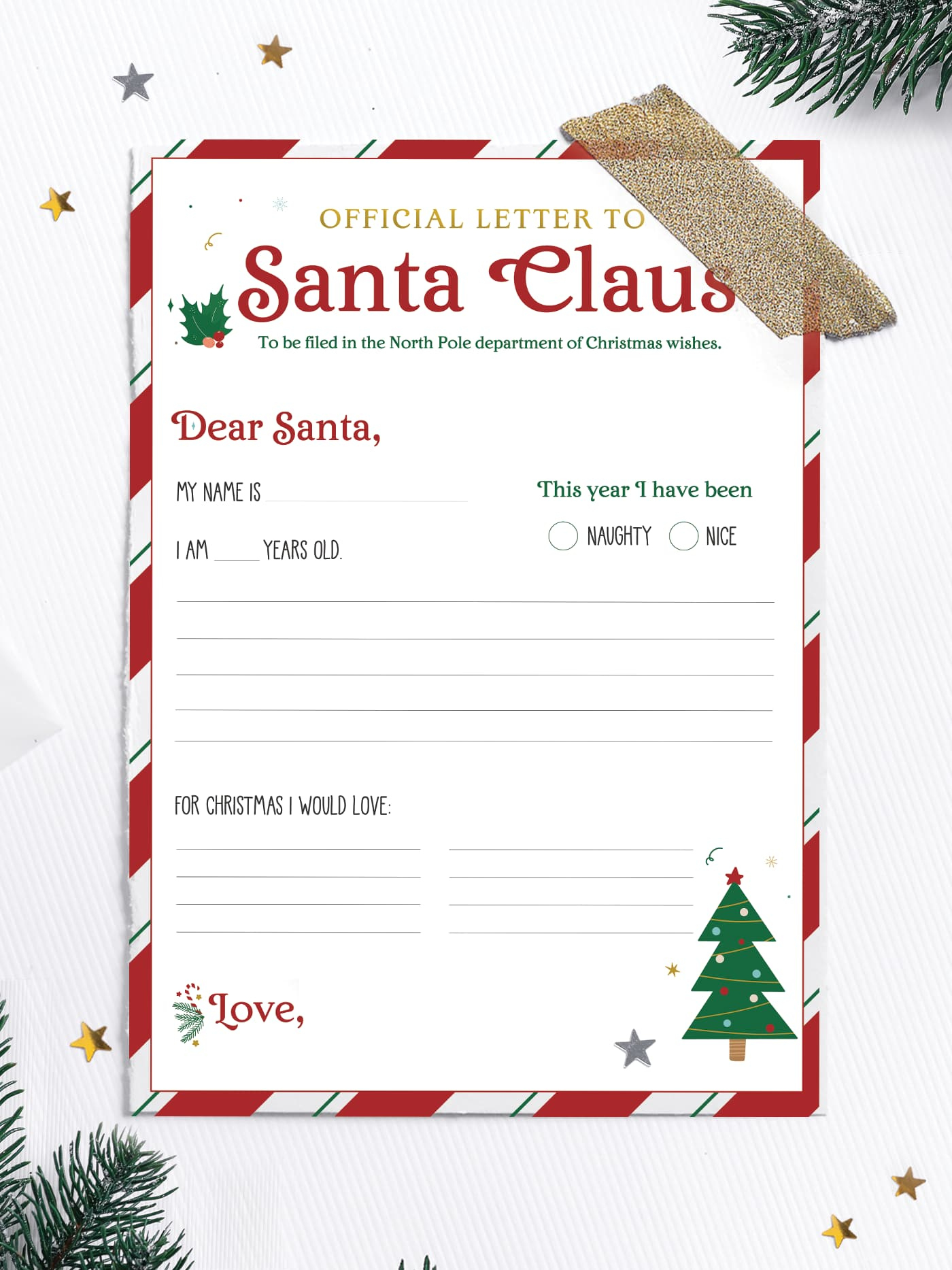 Free Printable Letter To Santa Template - Favorite Printables pertaining to Printable Letters To Santa Claus