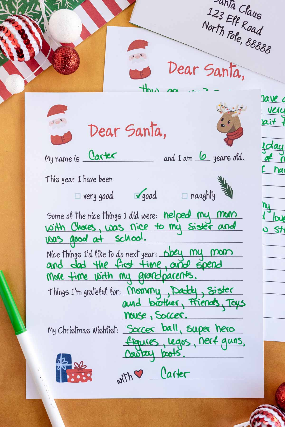 Free Printable Letter To Santa Templates For Kids - Play Party Plan intended for Printable Letter to Santa Claus