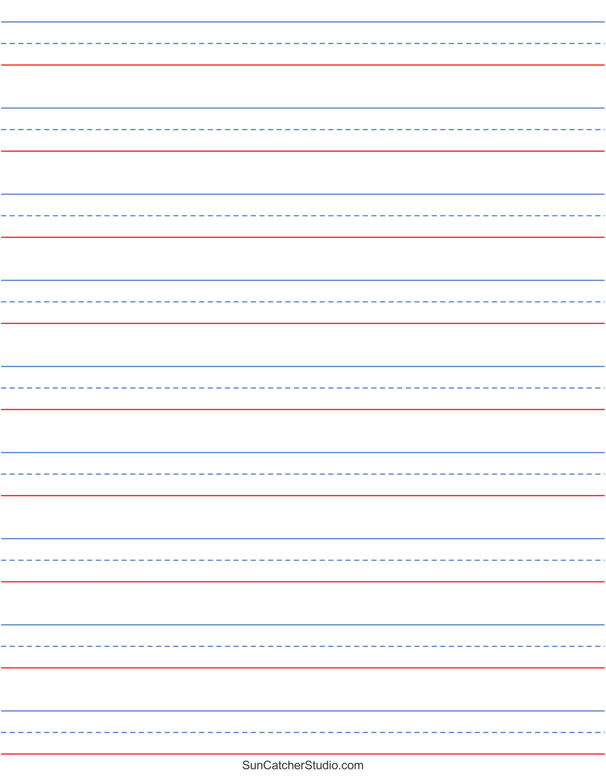 Free Printable Lined Paper (Handwriting, Notebook Templates for Printable Paper With Lines For Writing