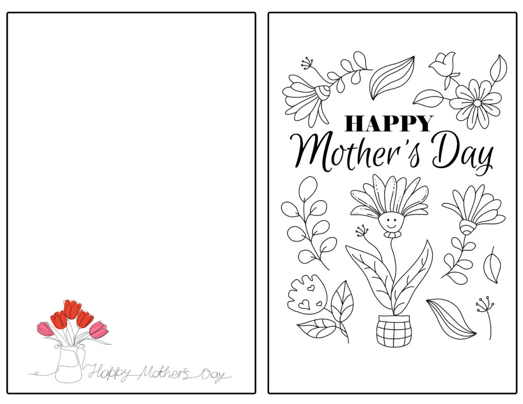 Free Printable Mother'S Day Cards To Color And More For Kids with Free Mothers Day Printable Cards