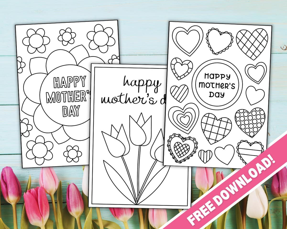 Free Printable Mother'S Day Coloring Cards - The Craft-At-Home Family intended for Free Printable Mother Day Card