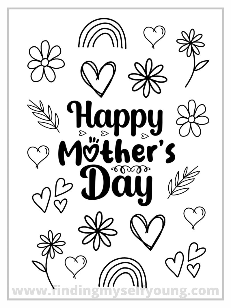 Free Printable Mother'S Day Colouring Card | Finding Myself Young throughout Free Printable Mothers Day Card