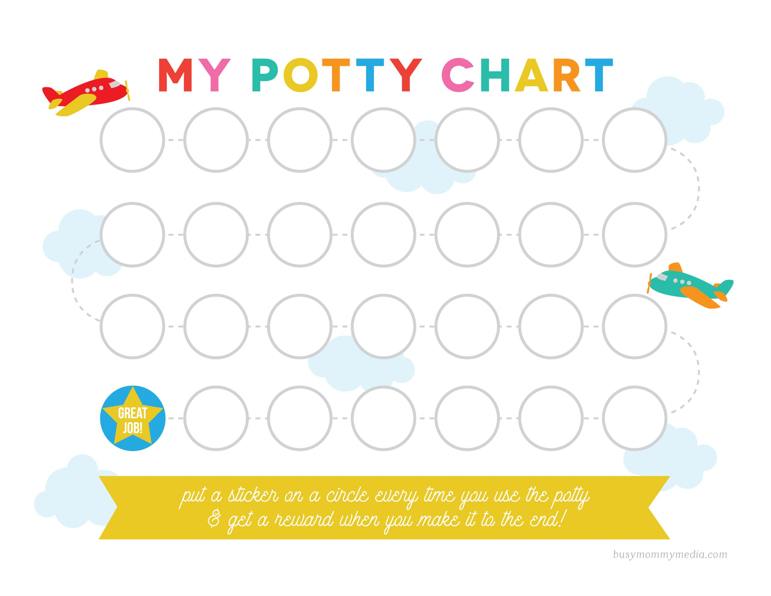 Free Printable Potty Training Chart in Free Potty Training Chart Printable