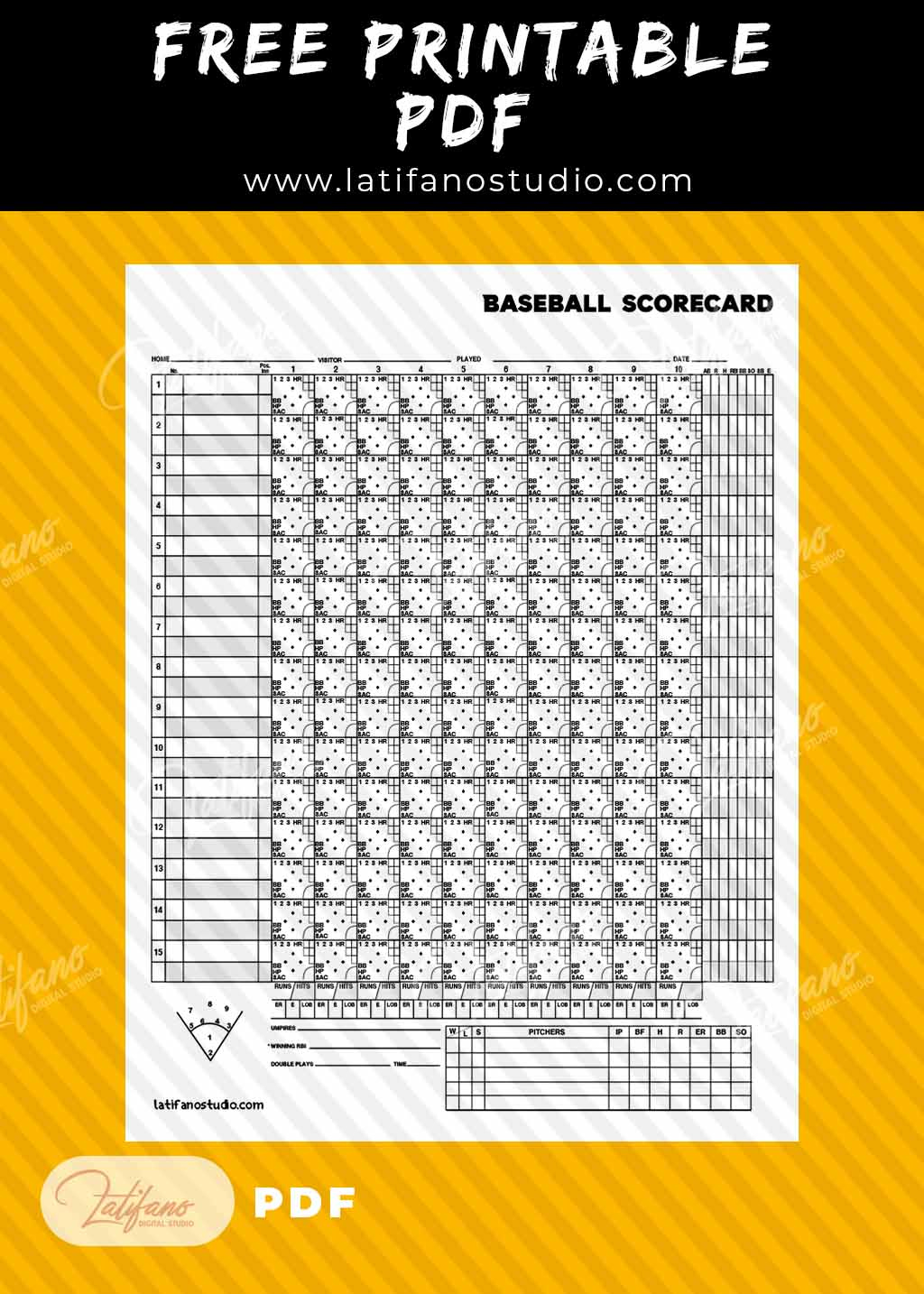 Free Printable Rawlings Baseball Scorecard - Printable Rawlings inside Baseball Score Sheets Printable Free