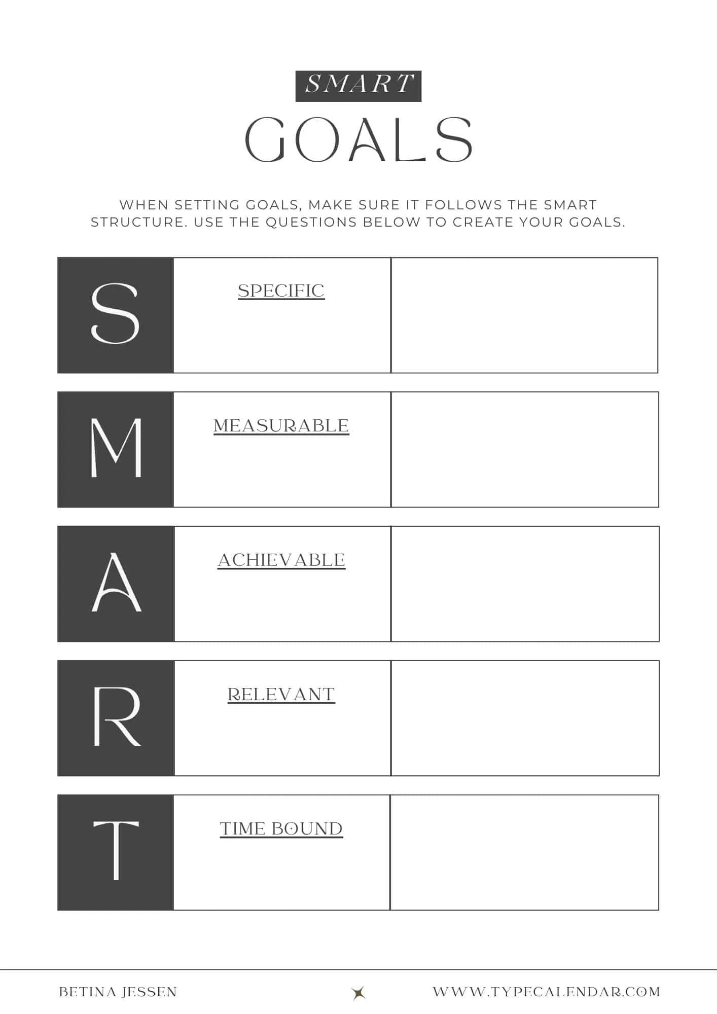 Free Printable Smart Goals Templates [Word, Excel, Pdf] inside Printable Editable Smart Goals Template