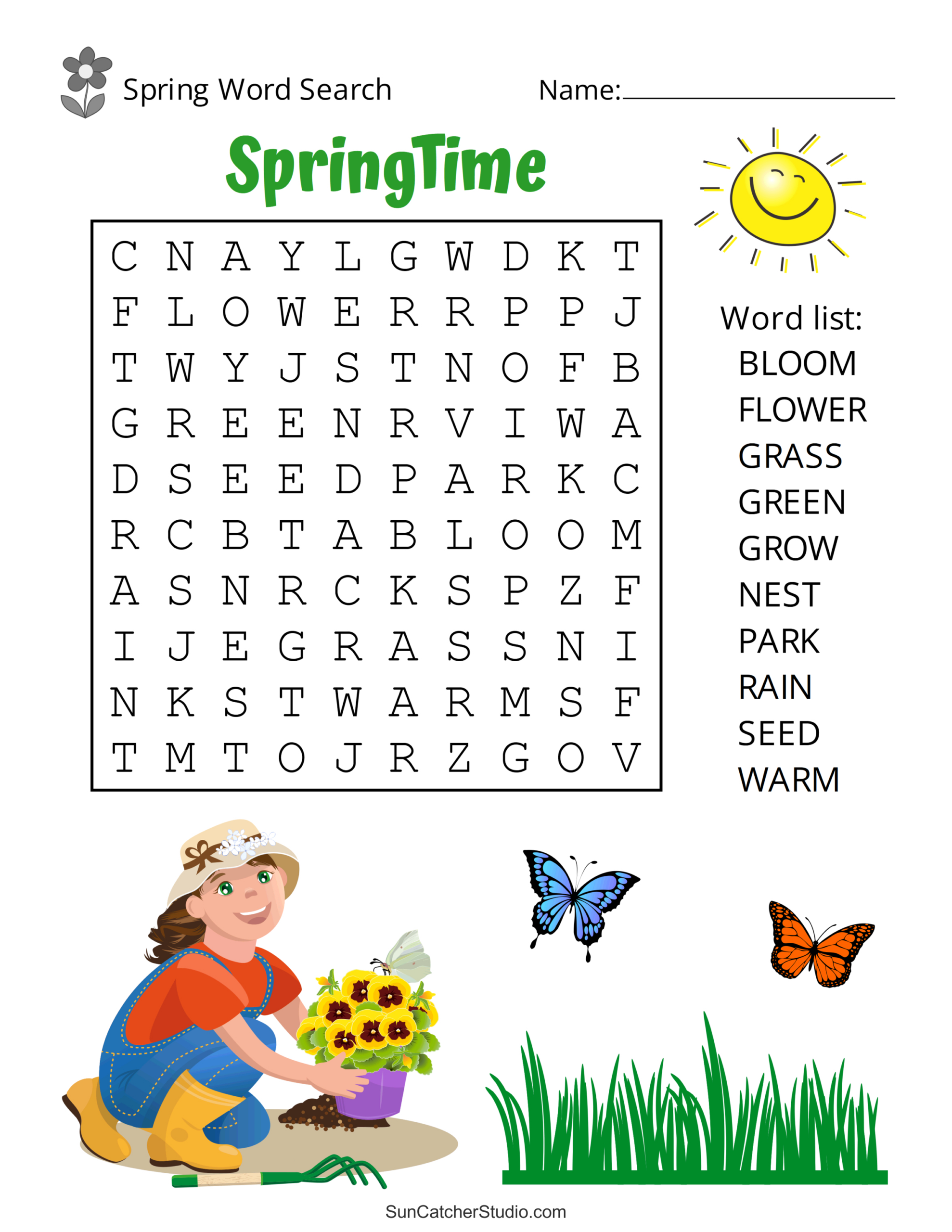 Free Printable Spring Word Search Puzzles – Free Printables regarding Spring Word Search Printable Free