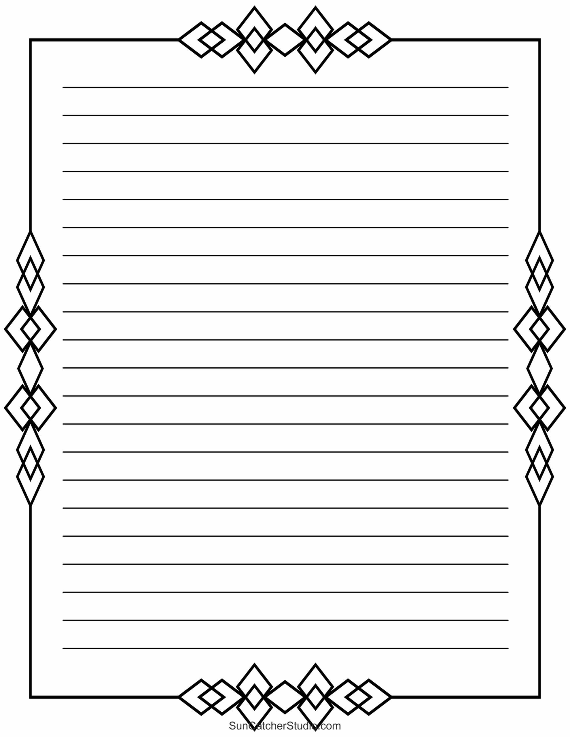 Free Printable Stationery And Lined Letter Writing Paper – Free regarding Free Printable Stationery Black and White