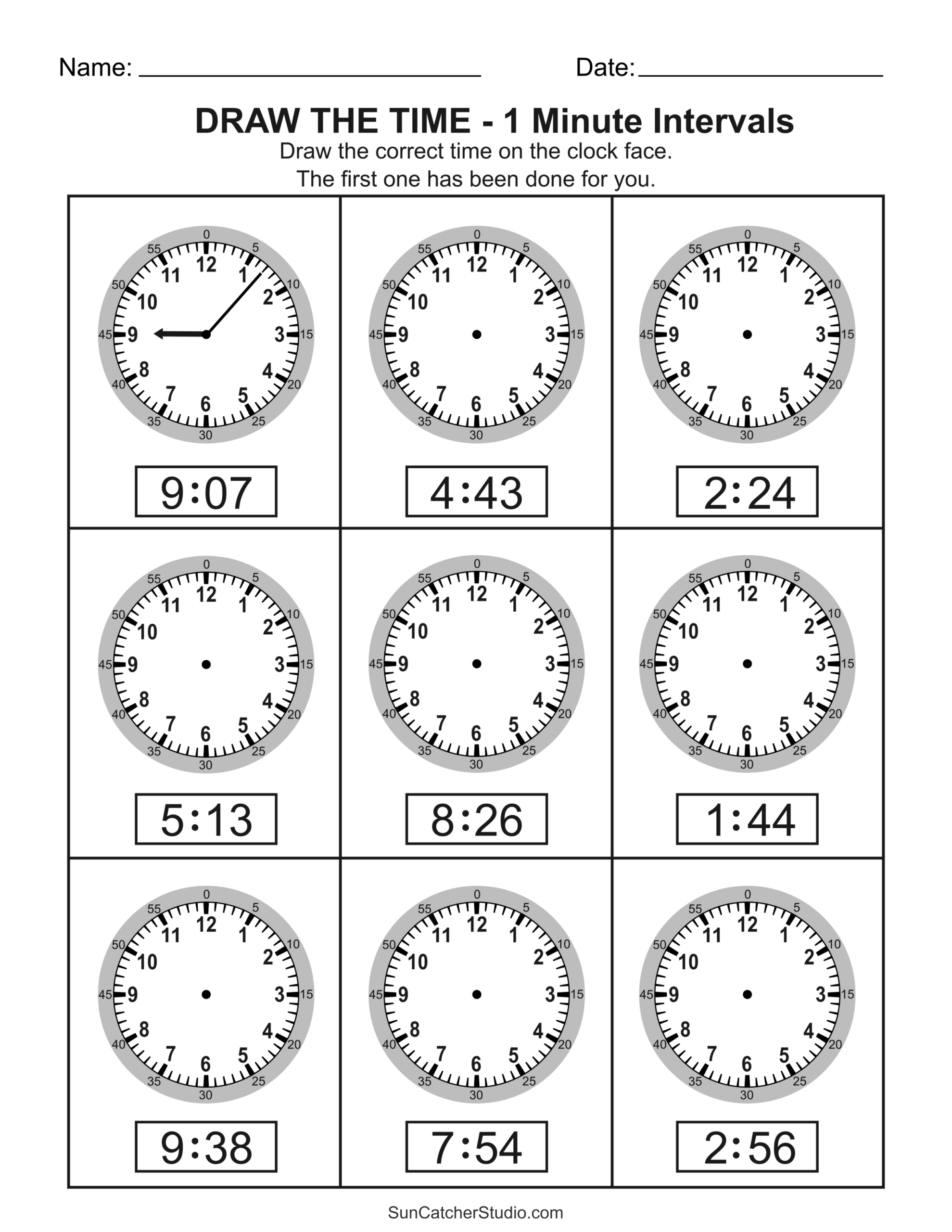 Free Printable Telling Time Worksheets (Analog Clock) – Free with Free Printable Telling Time Worksheets