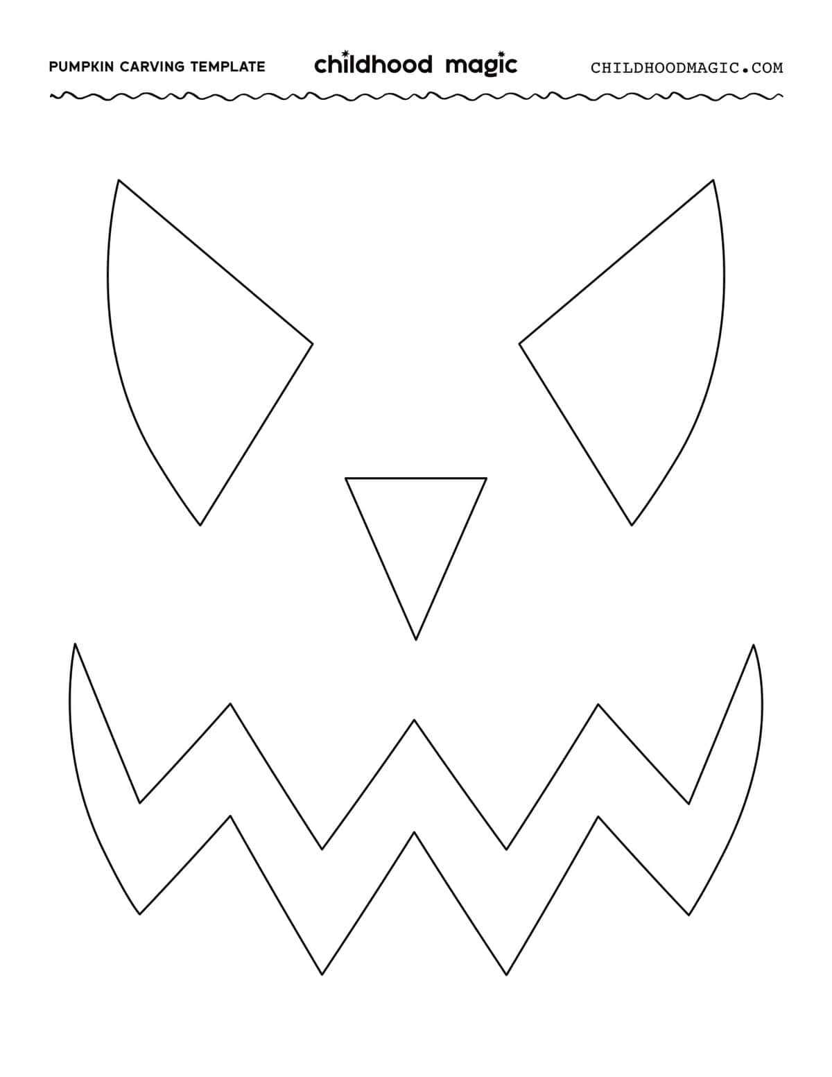 Free Printable Templates For Carving Pumpkins - Childhood Magic in Jack O Lantern Template Printable