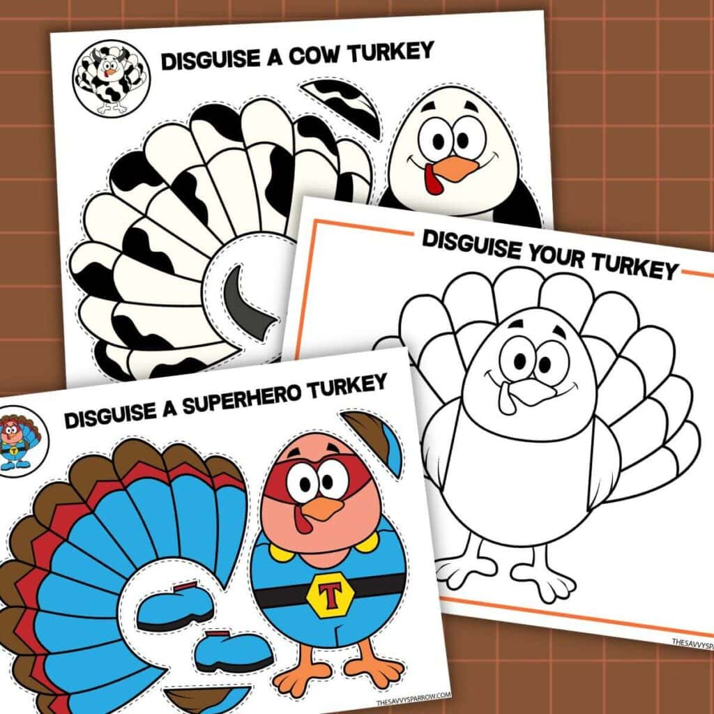 Free Printable Turkey In Disguise Templates To "Hide A Turkey" inside Disguise A Turkey Template Free Printable