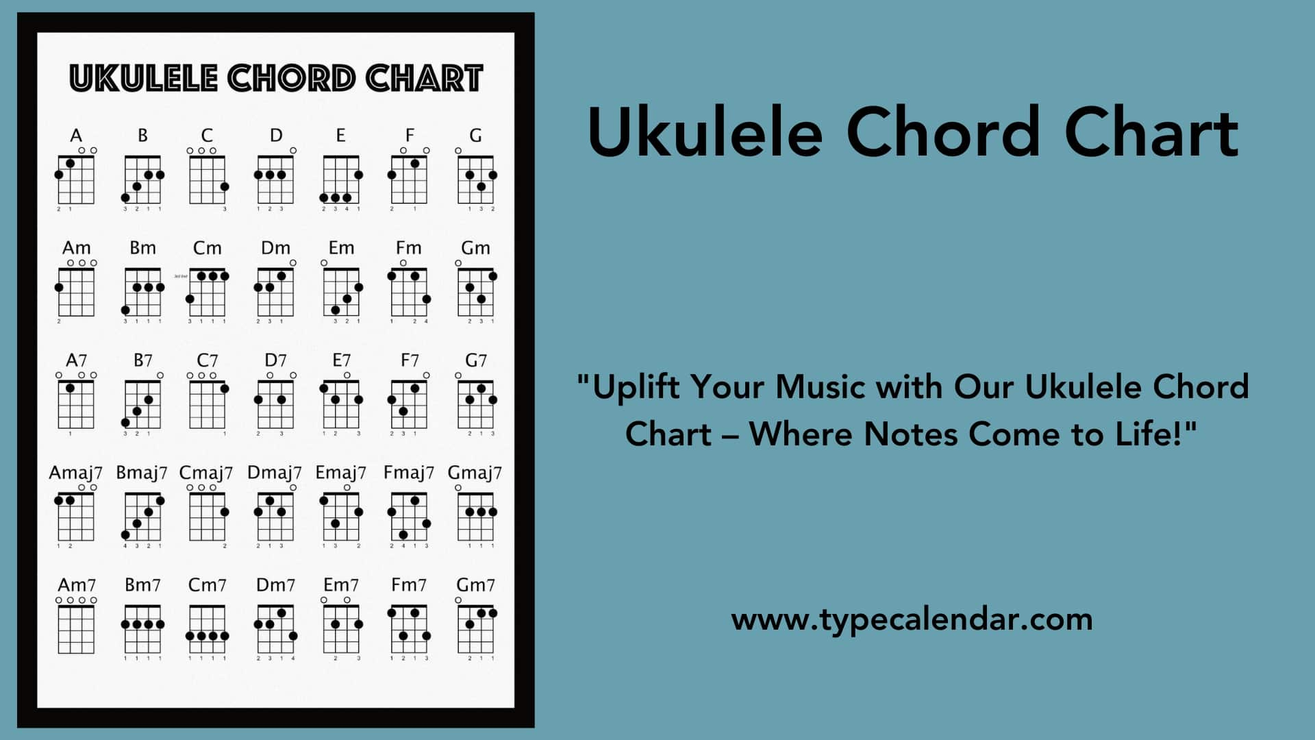 Free Printable Ukulele Chord Charts [Beginners] &amp;amp; Finger Numbers Pdf within Ukulele Chord Chart Free Printable