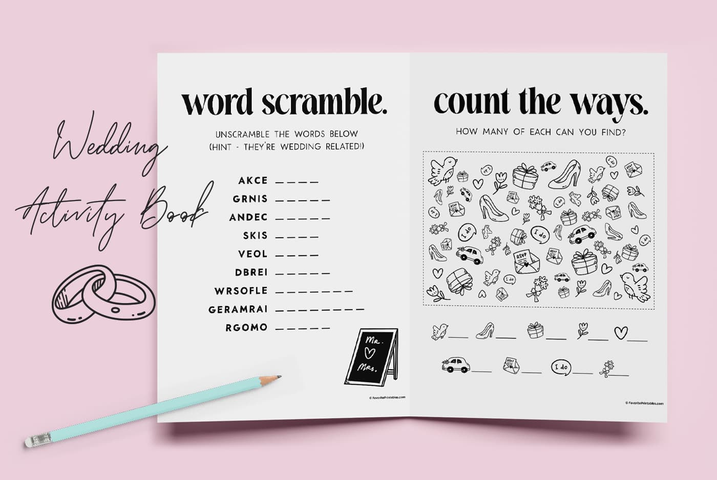 Free Printable Wedding Activity Book For Kids - Favorite Printables within Free Printable Activity Books