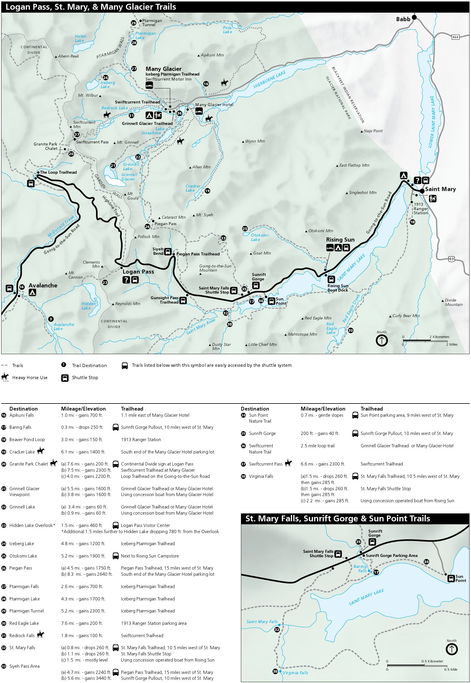 Glacier Maps | Npmaps: Free National Park Maps pertaining to Glacier National Park Printable Map