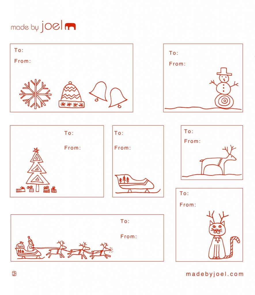 Holiday Gift Tag Templates – Madejoel for Free Printable Christmas Present Labels