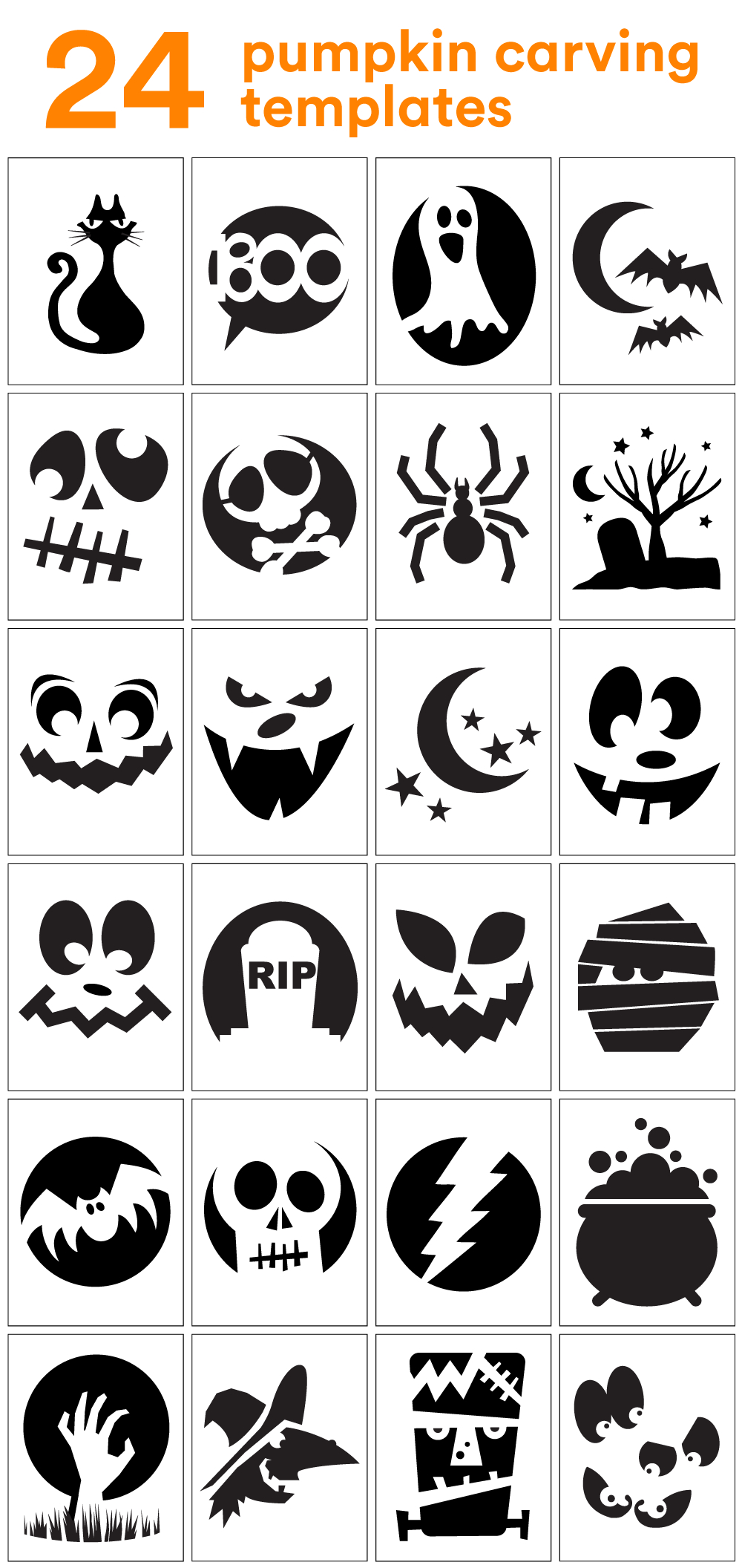 How To Carve The Coolest Pumpkin On The Block (Carving Stencils with Pumpkin Carving Free Printable Templates