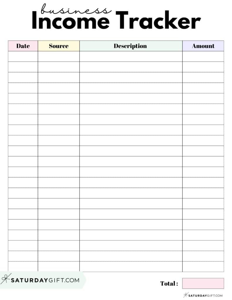 Income Tracker Printable - 19 Cute &amp;amp; Free Printable Templates throughout Free Printable Income And Expense Tracker
