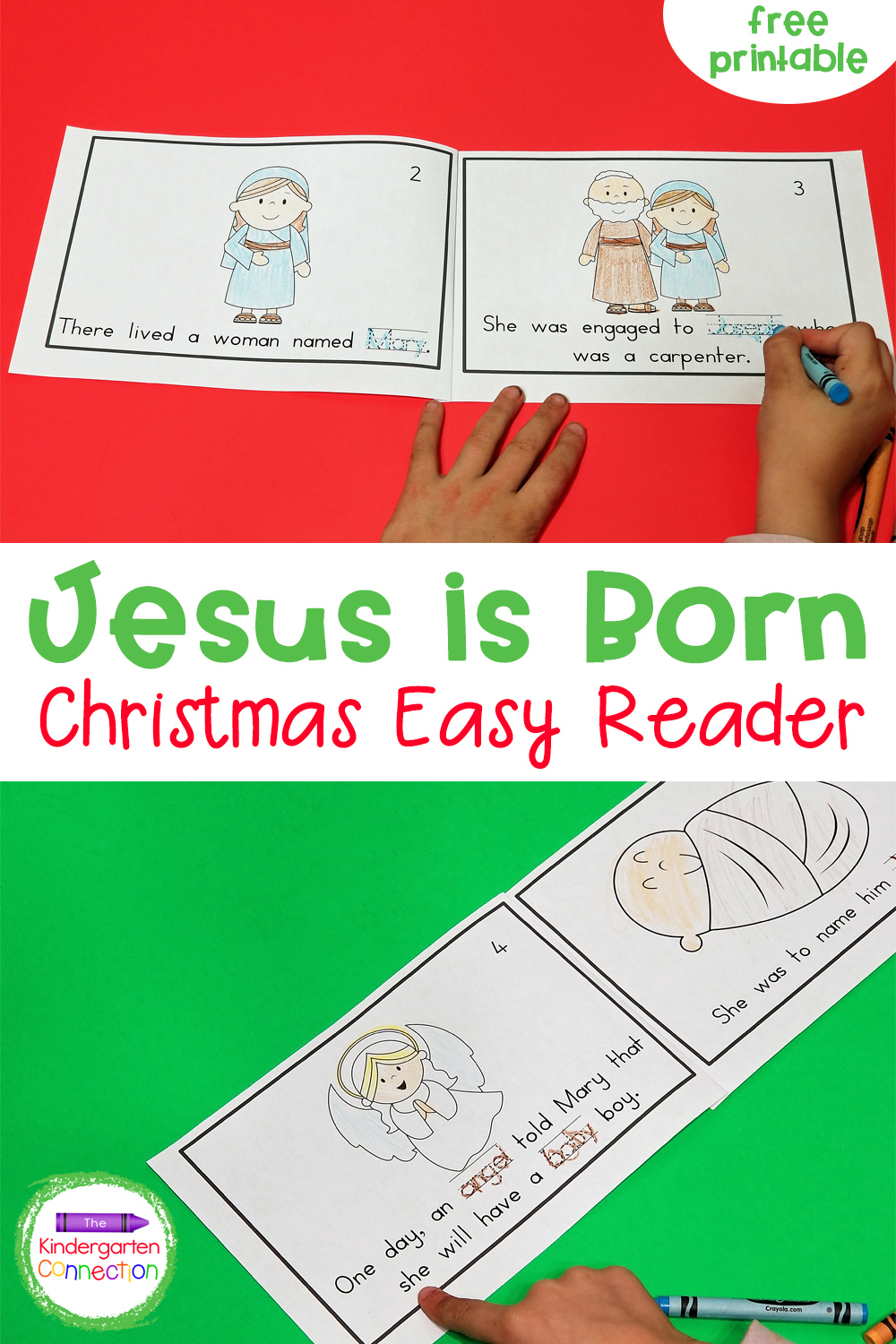 Jesus Is Born - Printable Christmas Emergent Reader pertaining to Short Christmas Story of the Birth of Jesus Printable
