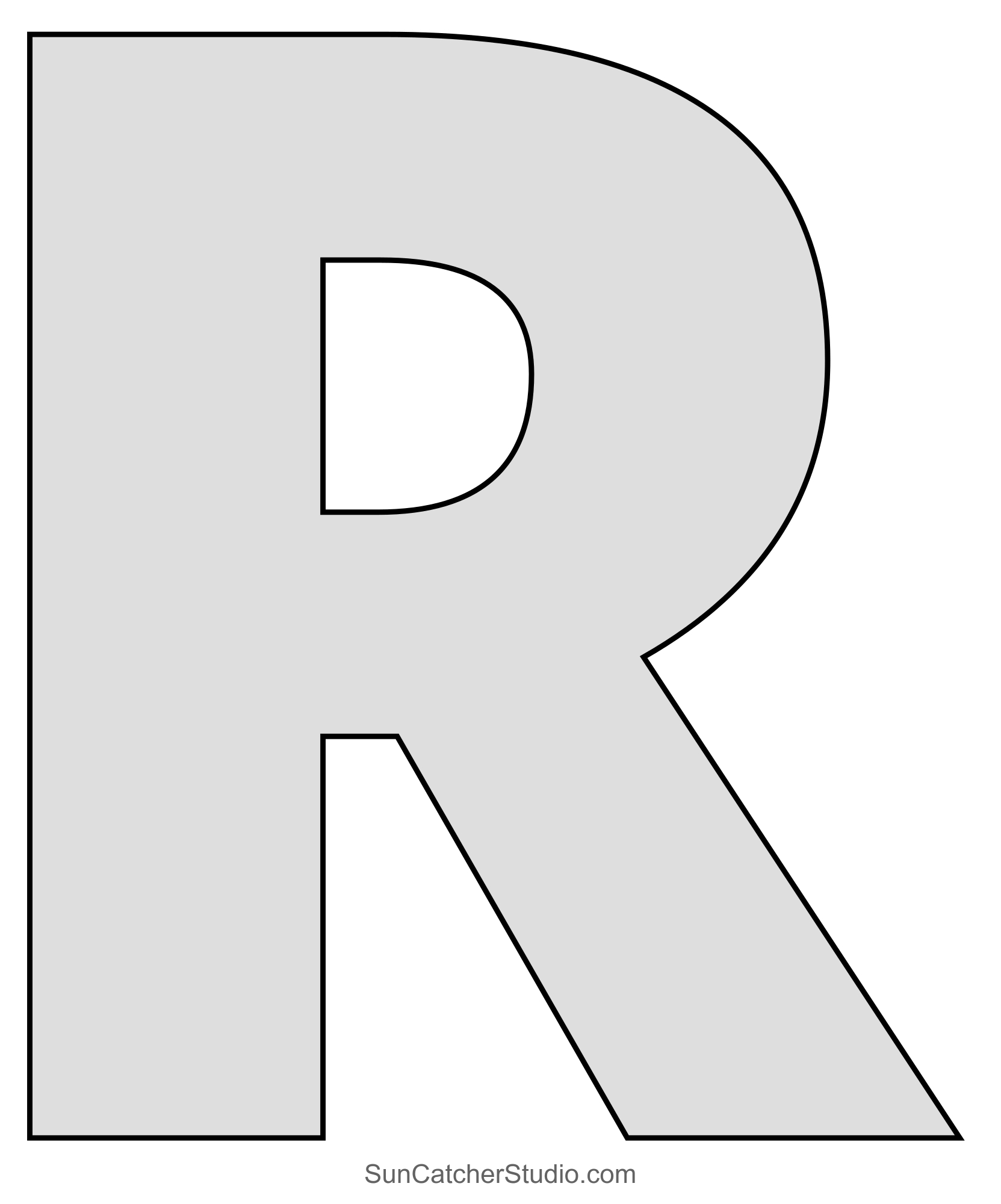 Large Letter Stencils (Printable Alphabet Lettering Font) – Free in 7 Inch Letter Stencils Printable