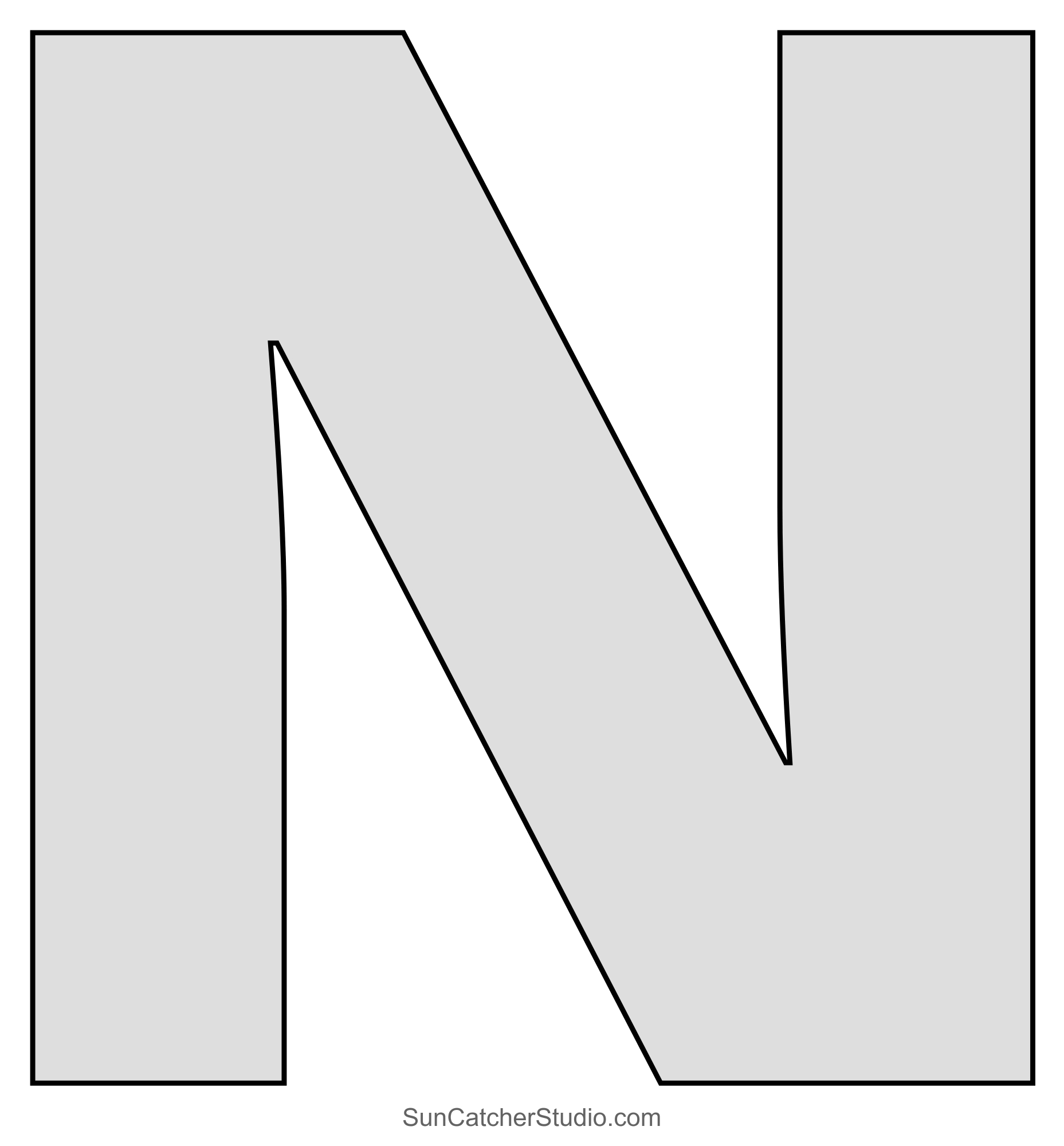 Large Letter Stencils (Printable Alphabet Lettering Font) – Free with regard to Free Printable Large Letter Stencils