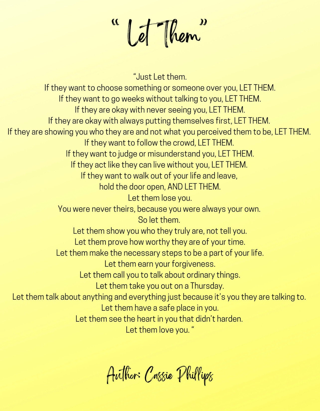 Let Them Poem 8.5X11 Digital Print - Etsy Ireland intended for Let Them Poem Printable Free