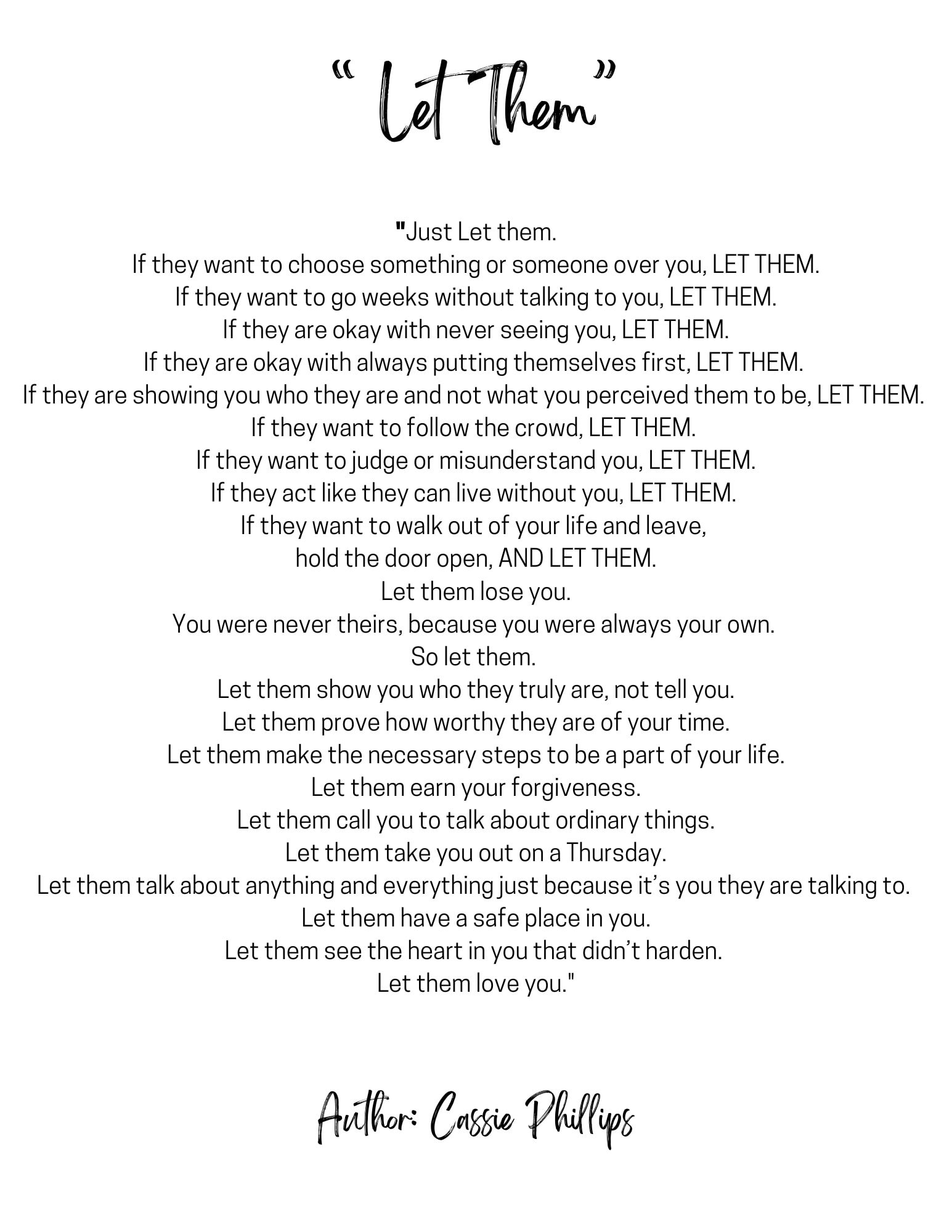 Let Them Poem 8.5X11 Digital Print - Etsy throughout Let Them Poem Printable Free
