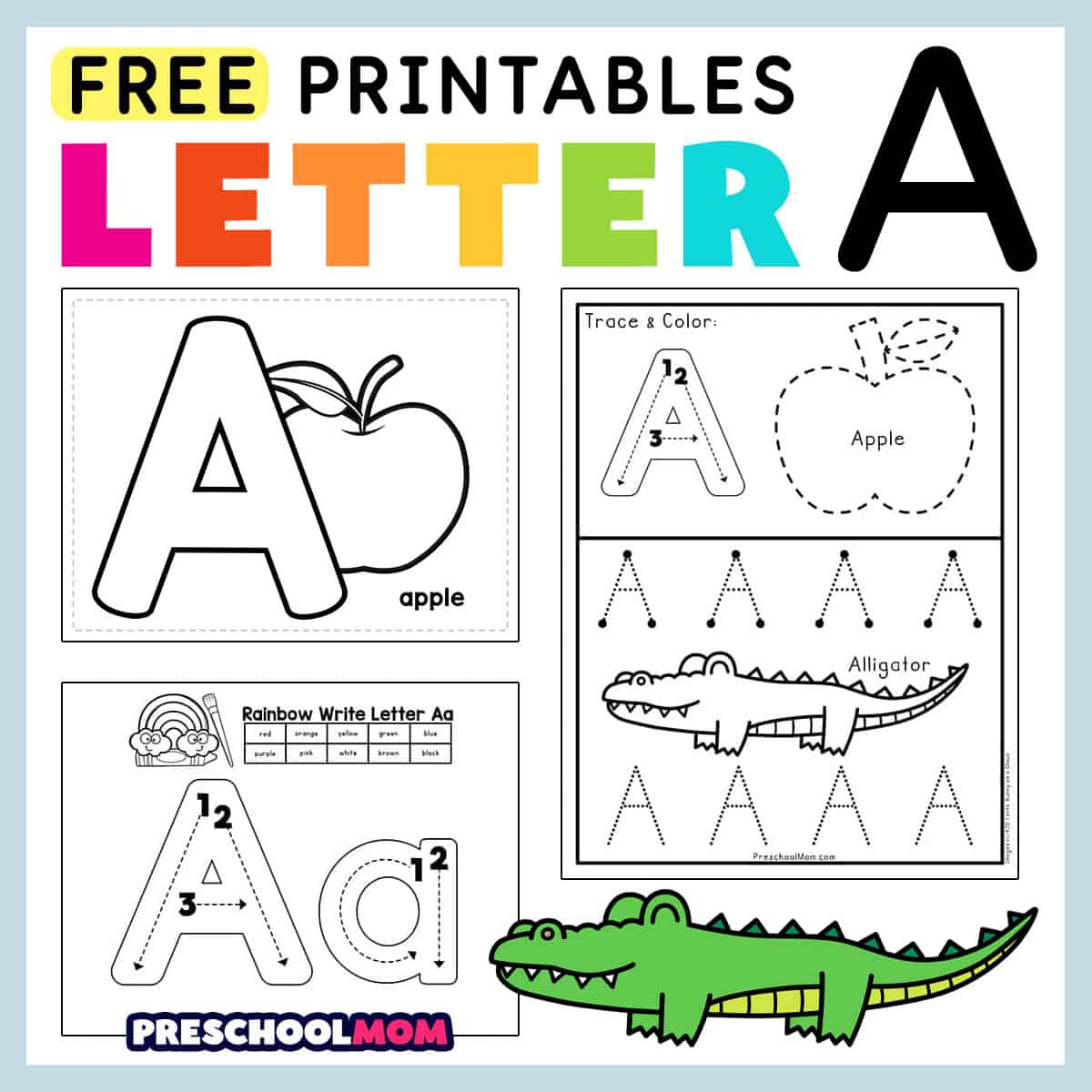 Letter A Preschool Printables - Preschool Mom with regard to Free Preschool Alphabet Worksheets Printables