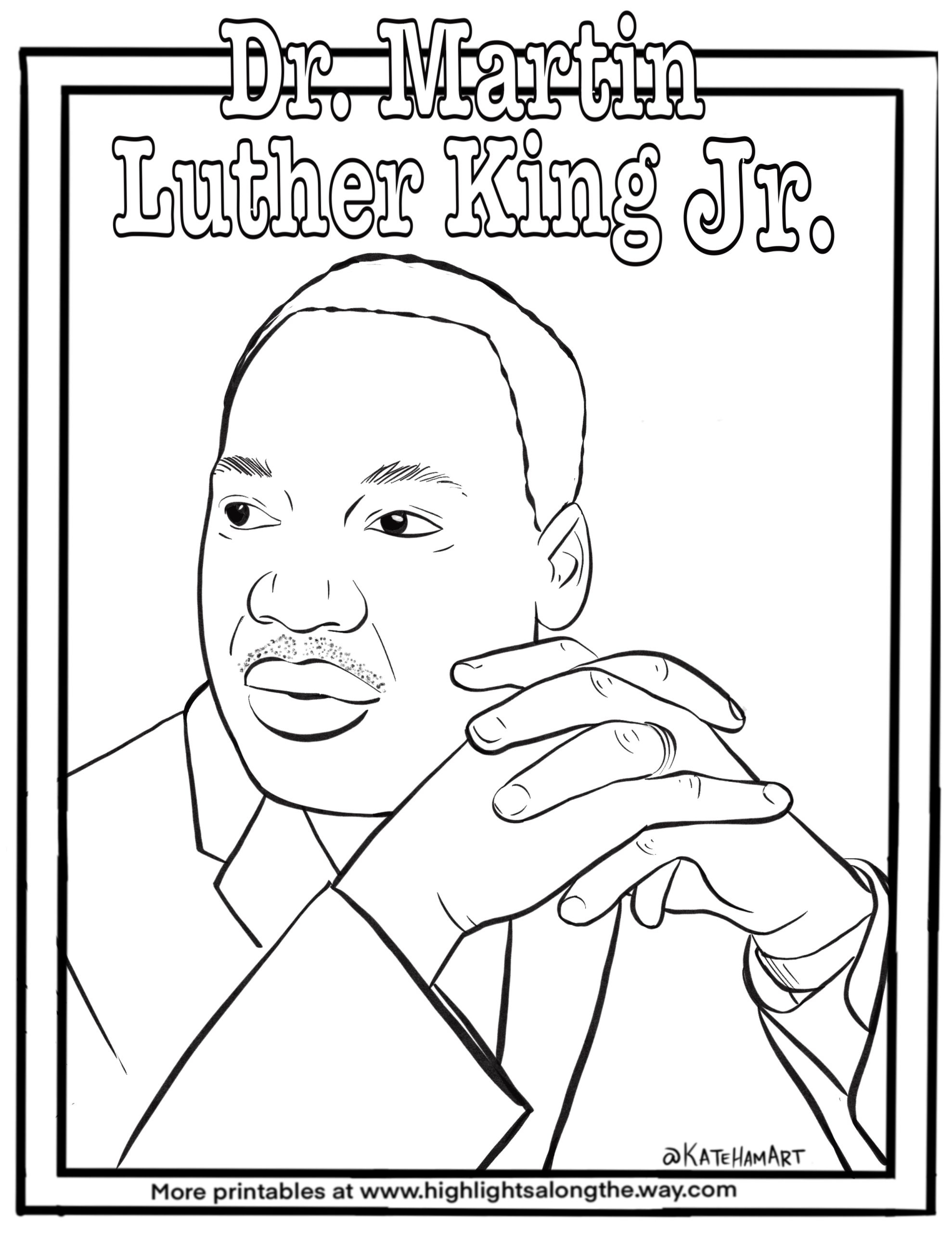 Martin Luther King Coloring Page, Free Mlk Printable Sheet with regard to Martin Luther King Picture Printable
