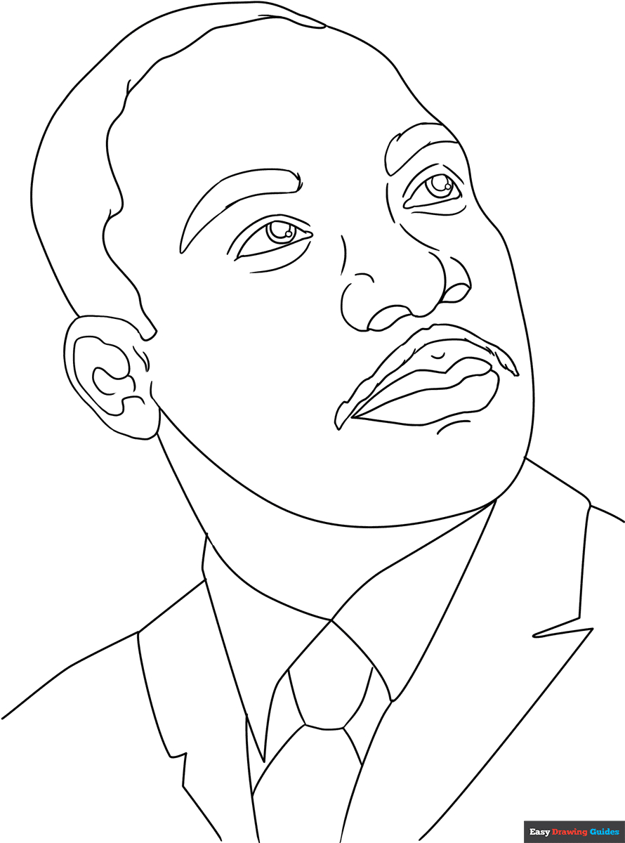Martin Luther King Jr Coloring Page | Easy Drawing Guides pertaining to Martin Luther King Picture Printable