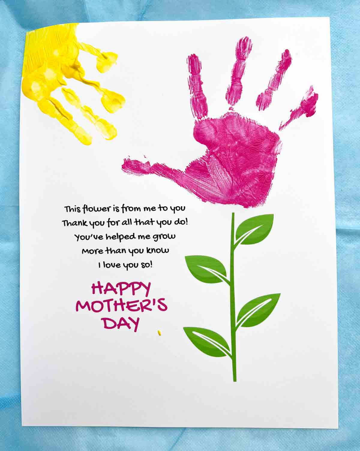 Mother'S Day Hand Print Poem (Free Printable) - Mindymakes regarding Printable Mothers Day Flower Poem