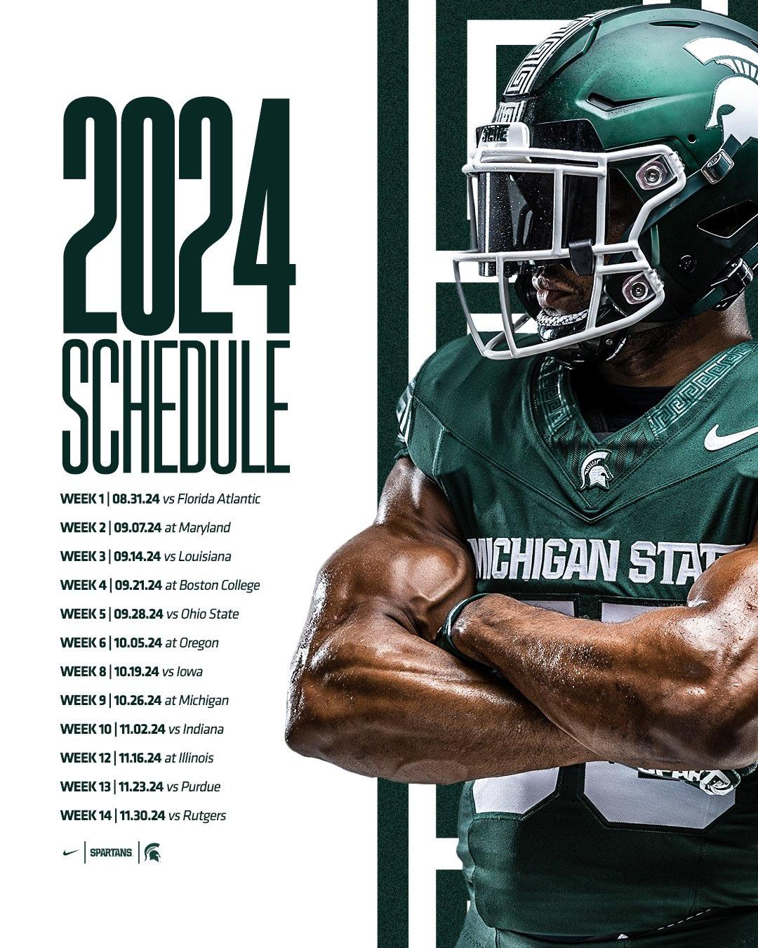 Msu 2024 Football Schedule : R/Msuspartans throughout Michigan State Football Schedule Printable