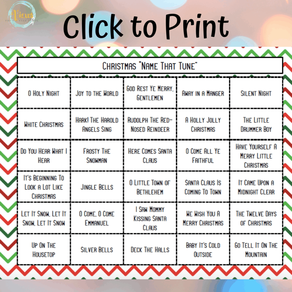 Name That Tune Christmas Carol Game Printable regarding Christmas Name That Tune Printable