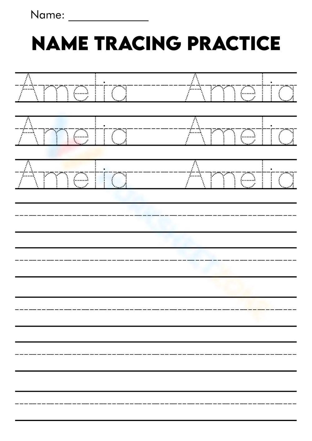 Name Tracing Worksheets & Printable intended for Free Printable Name Tracing Worksheet