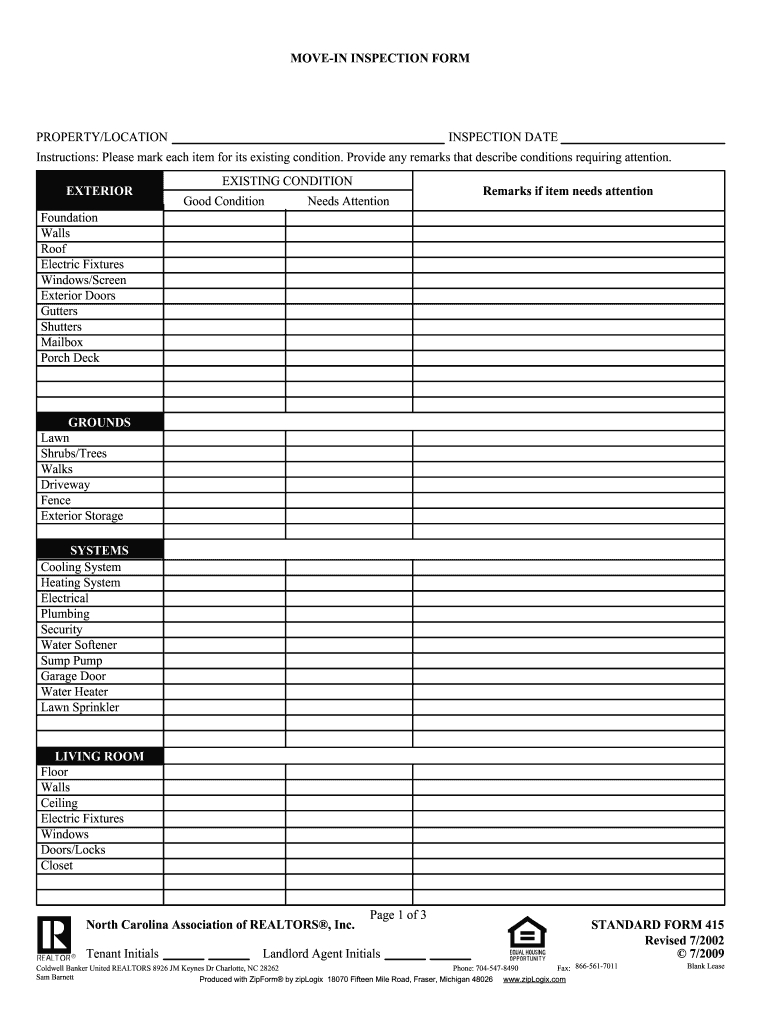 Ncar Sf 415 Form - Fill Online, Printable, Fillable, Blank - Pdffiller with regard to Printable Rental Inspection Checklist Free